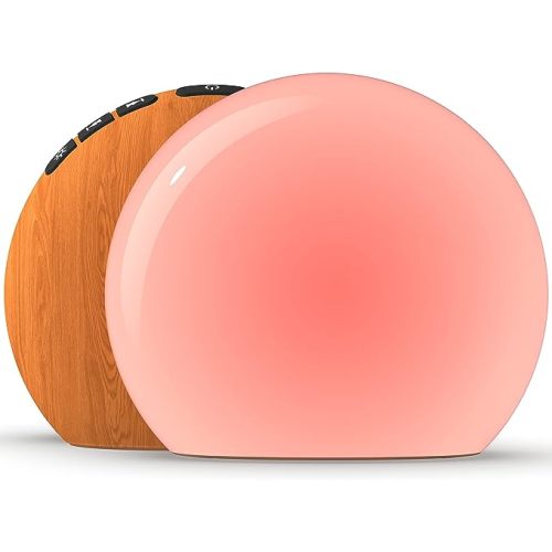 Meditation White Noise Sound Machine with 30 Soothing Sounds 12 Colors Night Light 10 Brightness Levels 32 Volume Level 4 Timers and Memory Function Sleep Machine for Baby Kids Adults (Wood Grain)