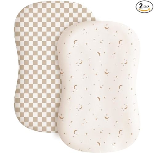 Konssy 2 Pack Baby Lounger Cover, Stretchy Infant Slipcover, Covers Only