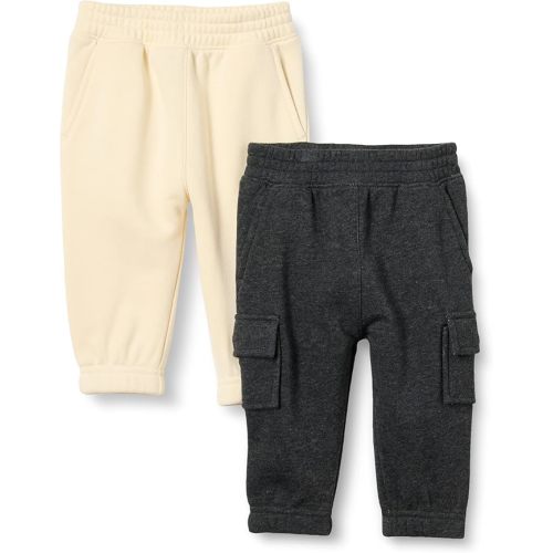 Amazon Essentials Baby Boys' Cargo Joggers, Pack of 2 - 3-6 months