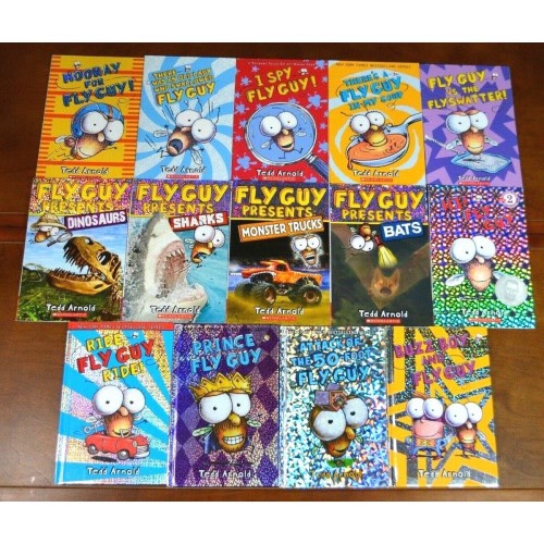 Lot of 14 HBPB Fly Guy Readers by Tedd Arnold Presents Science Buzz Boy L2
