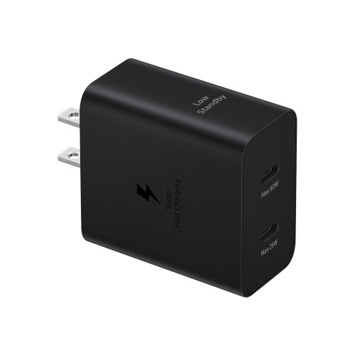 **50W PD Duo Power Adapter with 5A USB C Cable, Black**