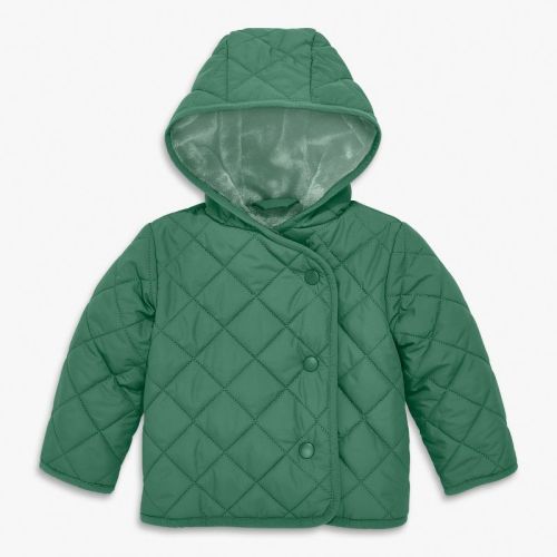 Primary Baby Quilted Fleece-Lined Puffer Jacket in Chive Size 0-3 Months