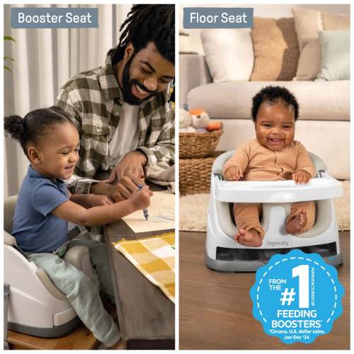 Ingenuity Baby Base 2-in-1 Booster Feeding and Floor Seat - Cashmere
