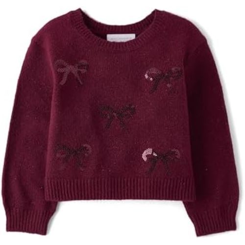 The Children's Place Baby Girls' and Toddler Long Sleeve Crew Neck Pullover Sweater