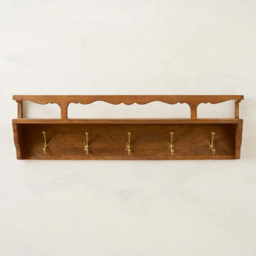 Daphne Wood and Brass Display Shelf – Magnolia