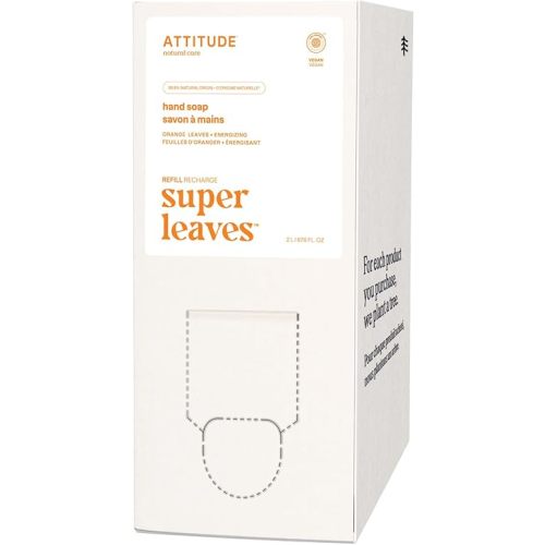 ATTITUDE Liquid Hand Soap, EWG Verified, Plant and Mineral-Based, Vegan Personal Care Products, Orange Leaves, 67.6 Fl Oz