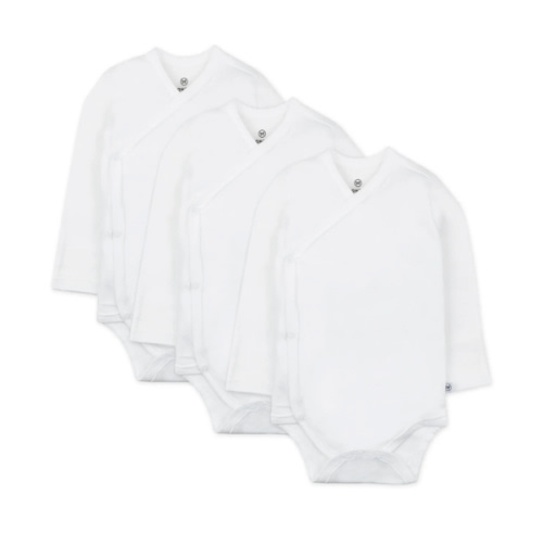 3-Pack Organic Cotton Long Sleeve Side-Snap Bodysuits | Honest Baby Clothing