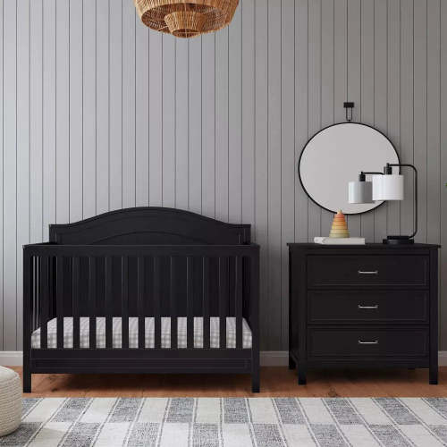 Charlie 4-in-1 Convertible Crib - Ebony