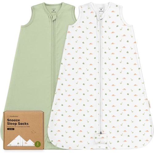 2-Pack Baby Sleep Sacks, Zipper Wearable Blanket - 0.5TOG Organic Cotton,Lightweight,Soft Cozy Toddler Sleeping Sack 6-12 months, Easy to Wear Large Newborn Transition Swaddles Sleepsacks(Roarsome, M)