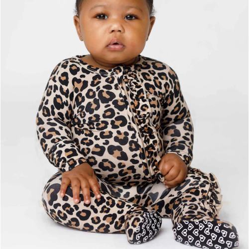 Kiara Ruffled Zippered Footie