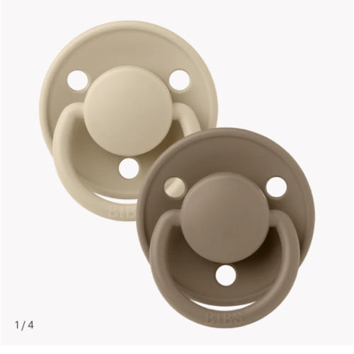 De Lux Pacifiers 2 Pack - Vanilla/Dark Oak
