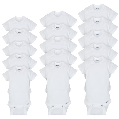 15-Pack Grow-With-Me White Onesies&reg; Brand Short Sleeve Bodysuit As
– Gerber Childrenswear