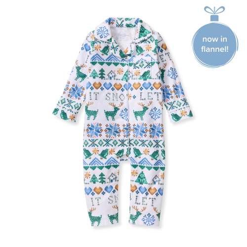 Let It Snow Flannel Jumpsuit | Burt’s Bees Baby® – Burt's Bees Baby
