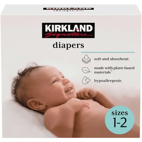 Kirkland Signature Diapers with Exclusive Health and Outdoors Wipes (1 (8-14 lb/4-6 kg))