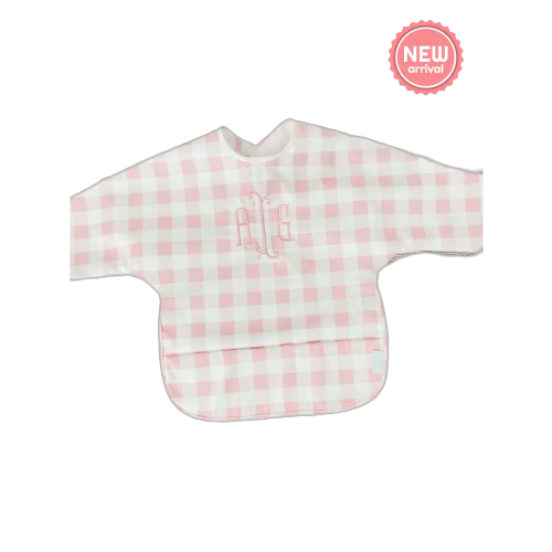 Hampton James Clothing Signature Catch All Bib - Pink Gingham - Signature Catch All Bib - Pink Gingham