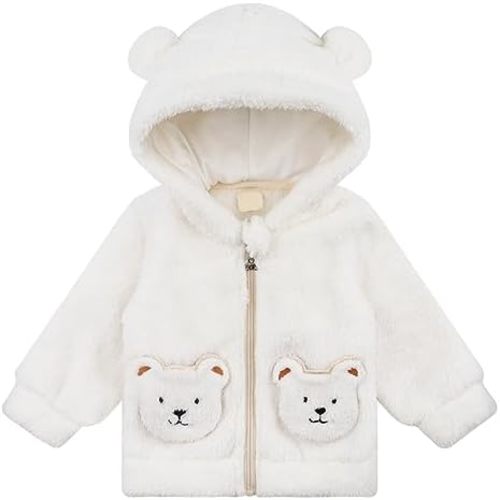 Newborn Baby Girls Clothes Toddler Boys Fleece Jacket Neutral Winter Hoodie Coat