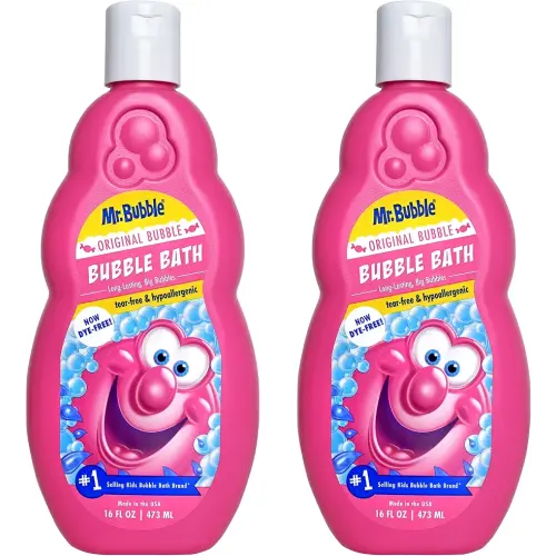 Mr. Bubble Original Bubble Bath - Great for Your Baby, Kids, and Adults - Hypoallergenic, Tear Free Bubble Bath Solution (2 Bottles, 16 fl oz Each)