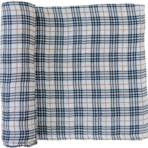 Mebie Baby Vintage Plaid Muslin Swaddle, Modern and Neutral Swaddle Blanket for Baby Girl or Boy, Soft Baby Blankets, Newborn Swaddle Blanket, 0-3 Month, Comfy Wrap, Baby Essentials & Gifts