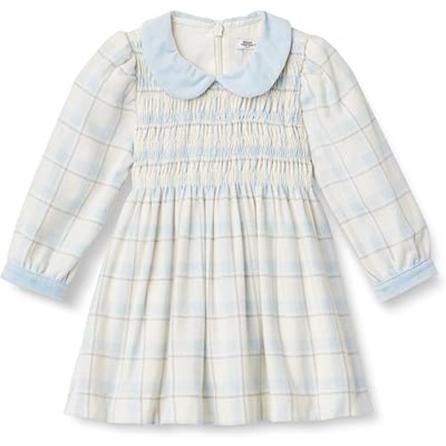 Amazon Essentials x Sofia Grainge Toddler and Baby Girls' Long Sleeve Flannel Dress