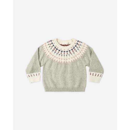 Fair Isle Sweater Sage – Rylee + Cru