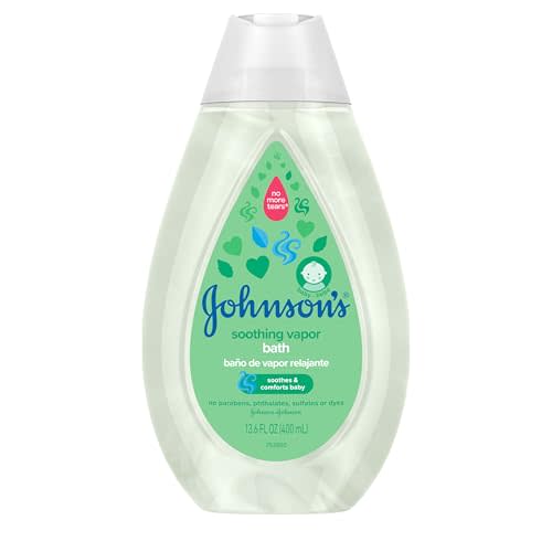 Johnson's Baby Vapor Bath with Soothing Aromas to Relax Babies, Gentle Tear-Free Baby Bath Soothes & Comforts Baby, Hypoallergenic Liquid, Paraben-, Dye- & Sulfate-Free, 13.6 fl. oz
