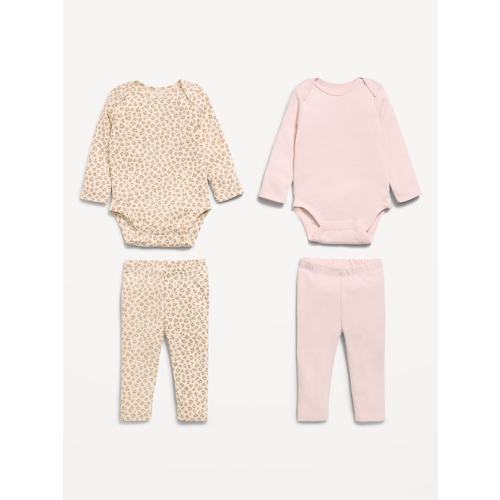 Long-Sleeve Bodysuit and Leggings 4-Piece for Baby