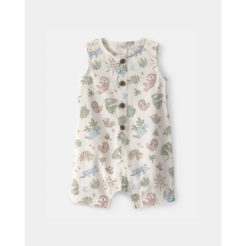 Baby Boy Desert Sleeveless Romper - Beige | Carter's