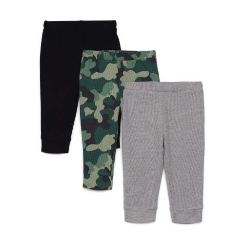 Garanimals Baby Boys Thermal Joggers, 3-Pack, Sizes 0M-24M