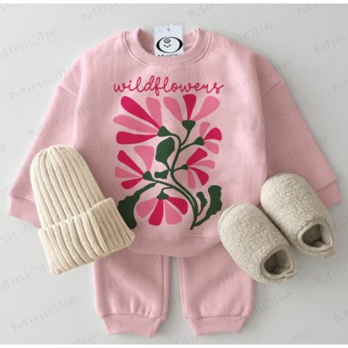 WILDFLOWERS Baby Sweatshirt 2-piece Pink Set