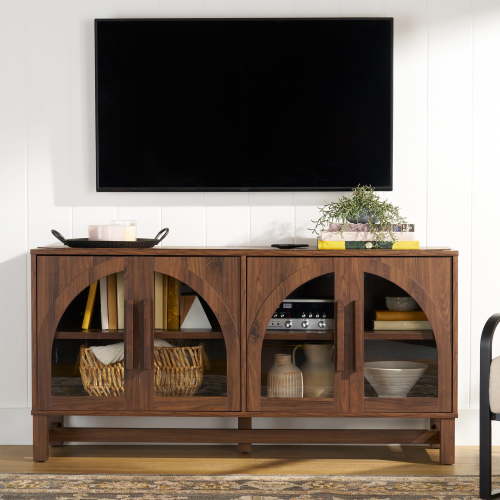 Better Homes & Gardens Juliet Arc TV Stand, Walnut