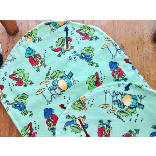 Baby Burp Cloth Infant Musical Frogs