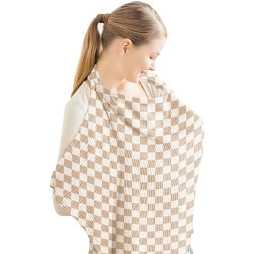 Konssy Muslin Nursing Cover Up for Breastfeeding with Rigid Hoop