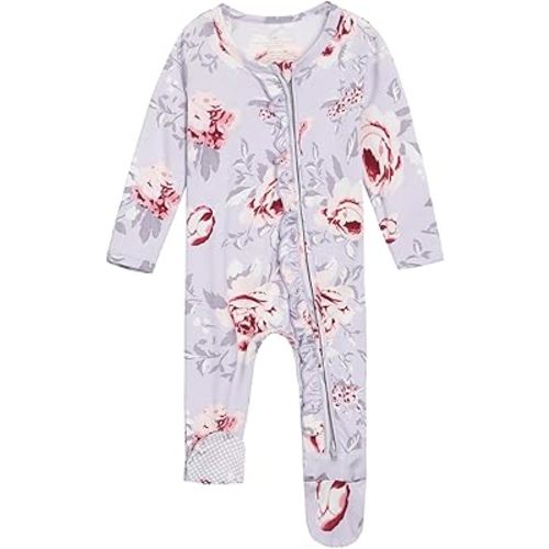 Baby Girls Rompers Soft Infant Toddler Zippered Footed Romper Newborn Viscose from Bamboo Pjs