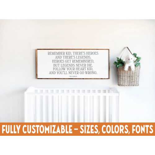 The Sandlot Movie Quote Wood Sign | “Heroes and Legends” Nostalgic Wall Art