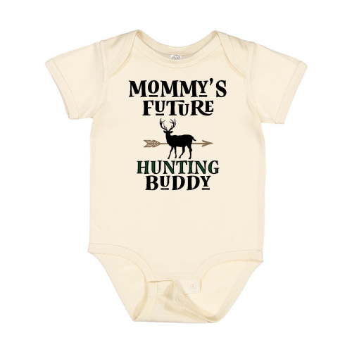 Inktastic Mommy Hunting Buddy Archery Boys or Girls Baby Bodysuit