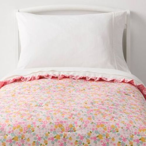 Toddler Crinkle Bow Gingham Floral Kids' Comforter - Pillowfort™
