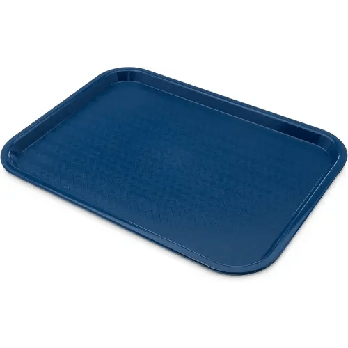CFS CT121614 Café Standard Cafeteria / Fast Food Tray, 12" x 16", Blue (Pack of 2)