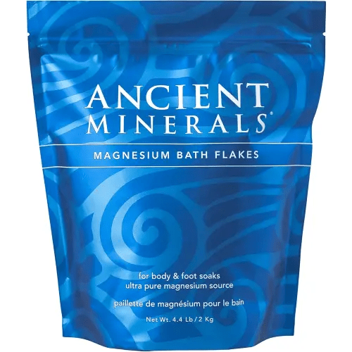 Ancient Minerals Magnesium Bath Flakes - Bathing Alternative to Epsom Salt - Soak in Natural Salts - High-Absorption Efficiency for Relaxation, Wellness & Muscle Relief (4 .4 lb)