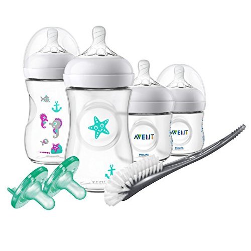 Philips Avent Natural Baby Bottle Gift Set Seahorse Design, SCD113/37