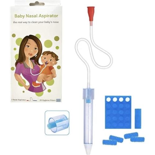 Baby Nasal Aspirator with 24 Hygiene Filters Nose Cleaner The Snot Sucker
