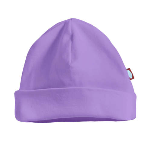 Super-Soft Organic Cotton Baby Rib Beanie Hat| Deep Purple - City Threads USA