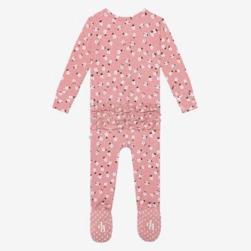 Infant Emmilene Footie Ruffled Zippered One Piece - Posh Peanut