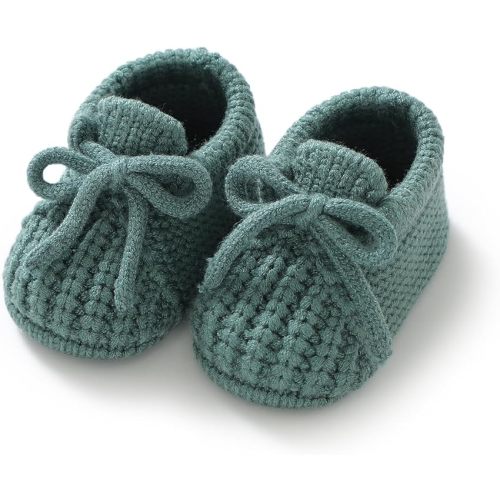 DovFanny Baby Booties Newborn Baby First Shoes Cozy Warm Knit Soft Booties for Toddler Infant Boy Girl