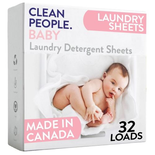 Clean People Laundry Detergent Sheets - Laundry Soap - Ultra Concentrated, Recyclable Packaging, Stain Fighting