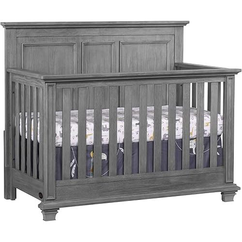 Oxford Baby Kenilworth 4-in-1 Convertible Baby Crib, Graphite Gray, GreenGuard Gold Certified