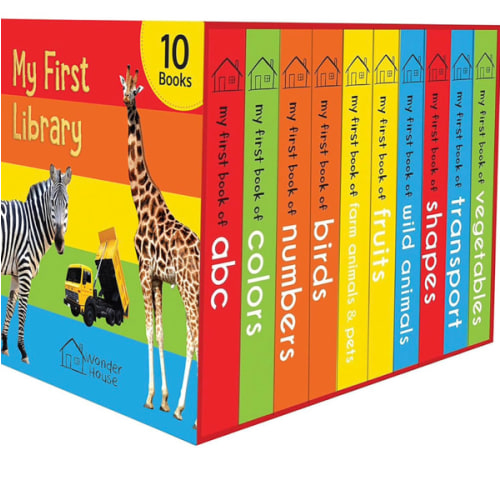 My First Library: Boxset of 10 Board Books for Kids
