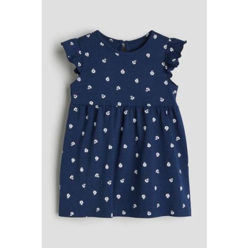 Ruffle-trimmed Jersey Dress