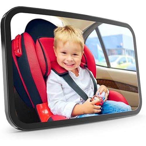 Baby Car Mirror Rear Facing Car Seat Mirrors Baby Car Monitor with Wide Crystal Clear View, Shatterproof, Easy Assembled, Easily Observe the Baby Move