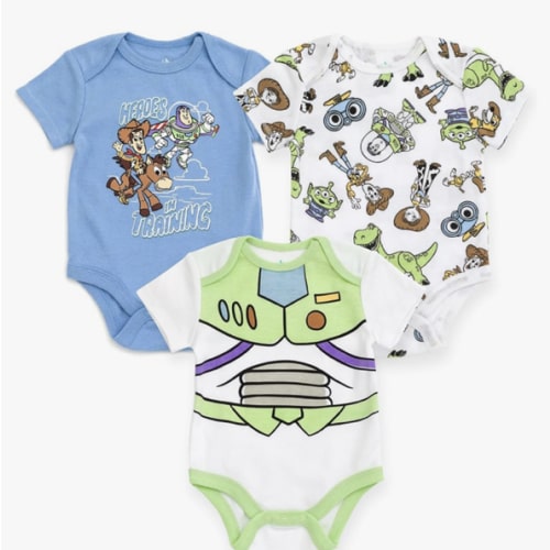 Disney Baby 3-Pack Bodysuits Newborn to Infant