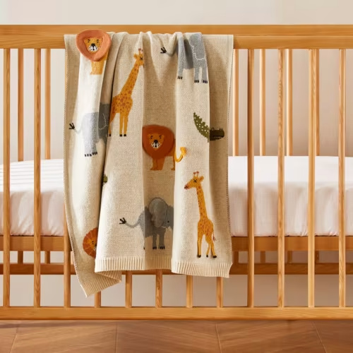 Adairs Baby - Novelty Cotton Jungle Animals Baby Blanket | Adairs